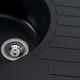 Гранитная мойка для кухни Platinum 7750 LIRA матовая Черный металлик - изображение 6