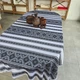 Вишита скатертина Ototextile "Дух землі" розмір 160*220см; основа біла , чорний орнамент 212 С - изображение 1