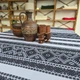 Вишита скатертина Ototextile "Дух землі" розмір 160*220см; основа біла , чорний орнамент 212 С - изображение 2