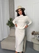 Жіночий прогулянковий костюм (кофта+спідниця) Uaclothes 46-48 Молочний (like36526-169521350) - изображение 2