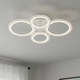 Потолочная белая LED люстра с пультом 60W четыре кольцевых плафона из акрила 3000-6500K Svet SY-26255/2+2 WH - изображение 1