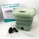 Складная стиральная машина MAXTOP silicon washing machine, Портативная стиралка ведро. Цвет: зеленый - изображение 2