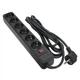 Мережевий фільтр живлення Patron 3.0 m3*1mm2 (SP-1063) 6 розеток BLACK (EXT-PN-SP-1063) - изображение 1