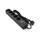 Мережевий фільтр живлення Patron 3 m (SP-53) + 2 USB 2.0, 2.1 A, 5 троянд. BLACK (EXT-PN-SP-53-USB) - зображення 1