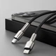 Кабель Baseus Cafule Metal Type-C to Lightning PD 20W 1m (CATLJK-A01) Black [54143] - изображение 2