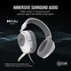Ігрові навушники Corsair HS55 Surround White (CA-9011266) [75608] - зображення 7