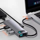 USB-хаб Baseus Metal Gleam Series 8-in-1 Multifunctional Type-C HUB Space Gray (CAHUB-CV0G) [77937] - изображение 7