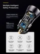 Автомобильное зарядное устройство Baseus Golden Contactor Max Dual Fast Charger Car Charger U+C 60W Dark Gray (CGJM000113) [77942] - изображение 5