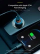 Автомобильное зарядное устройство Baseus Golden Contactor Max Dual Fast Charger Car Charger U+C 60W Dark Gray (CGJM000113) [77942] - изображение 9