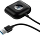 USB-хаб Baseus Square Round Box 4-Port USB-A Black 1м (CAHUB-AY01) [77938] - изображение 3