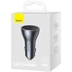 Автомобильное зарядное устройство Baseus Golden Contactor Pro Triple Fast Charger Car Charger 65W U+C+C Dark Gray (CGJP010013) [77944] - изображение 15