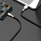 Кабель Baseus Cafule Metal Data Cable USB to Type-C 0.25m Black (CAKF000001) [86015] - изображение 4