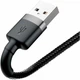 Кабель Baseus Cafule Lightning to USB-A 0.5m Grey/Black (CALKLF-AG1) [102007] - зображення 3
