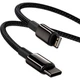 Кабель Baseus Tungsten Gold Type-C to Lightning 1m (CATWJ-01) Black [100372] - изображение 4