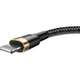 Кабель Baseus Cafule USB-A to Lightning 1m Black/Gold (CALKLF-BV1) [113815] - изображение 4