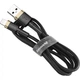 Кабель Baseus Cafule USB-A to Lightning 1m Black/Gold (CALKLF-BV1) [113815] - изображение 6