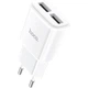 Мережевий зарядний пристрій Hoco C88A 2-USB White [112160] - зображення 1