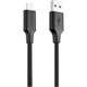 Кабель Proove Striped Silicone USB-A to Lightning 1m Black (CCSS00001101) [133335] - зображення 1