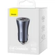 Автомобильное зарядное устройство Baseus Golden Contactor Pro Dual Fast Charger 2хUSB-C 40W Dark Gray (CGJP000013) [136667] - изображение 5