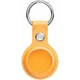 Чехол для поисковой метки Apple AirTag Leather Key Ring Yellow HC [135417] - изображение 1