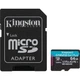 Карта памяти Kingston microSDXC Canvas Go! Plus 64GB Class 10 UHS-I U3 V30 A2 + SD адаптер (SDCG4/64GB) [138329] - изображение 1
