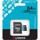 Карта памяти Kingston microSDXC Canvas Go! Plus 64GB Class 10 UHS-I U3 V30 A2 + SD адаптер (SDCG4/64GB) [138329] - изображение 4