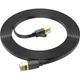Патч-корд Hoco US07 General Cat 6 U/UTP Pure Copper Flat Network Cable 5m Black (780706) [149274] - изображение 1