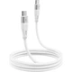 Кабель Proove Soft Silicone USB-C to USB-C 60W 1m White (CCSO60002202) [130638] - изображение 2