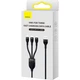 Кабель Baseus Flash Series II 3-in-1 USB to Type-C/Lightning/Micro USB 100W 1.2m Black (CASS030001) [121887] - изображение 7