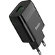 Сетевое зарядное устройство Hoco C72Q Glorious 18W Black [125143] - изображение 1