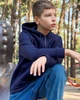 Тепла толстовка для хлопчика-підлітка з капюшоном та кишенею-кенгуру Носи своє 158 Синій (p-12209-135591) - зображення 6