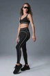 Жіночий спортивний комплект Alo Yoga Airlift Suit Up "Black/White" XXS (W9680R_W54341R) - изображение 5