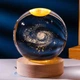 Декоративний 3D нічник кришталевий шар для дітей з LED-підсвічуванням Галактика 9321 - зображення 7