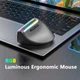 Беспроводная Вертикальная Мышь JOMAA: Эргономичная, Bluetooth+2.4G, RGB. (Cерый) - изображение 3