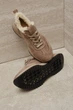 Женские зимние кроссовки PARADIZE SHOES из темно-бежевой замши с меховой опушкой 36 размер (стелька 24 см) - изображение 4