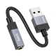 Адаптер USB A на 3.5 мм для ноутбуков и ПК алюминиевый сплав нейлоновая оплетка 0.15 м черный - изображение 7