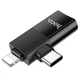 Адаптер 2 в 1 Lightning USB C для iPhone и Android зарядка и передача данных с поддержкой OTG - изображение 1