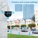 IP камера 5Мп HD-IP POE поворотна PTZ для відеоспостереження з ІЧ підсвічуванням біла 360 градусів - зображення 5