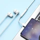Адаптер USB C на 3.5 мм для смартфонов с микрофоном и управлением проводом белый Hoco LS35 - изображение 4
