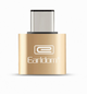 Адаптер OTG USB C для смартфонов и планшетов подключение флешек и клавиатур золотой - изображение 1
