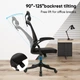 Кресло офисное эргономичное Deli 4505 Executive chair с 2D-подголовником Черное (6941798404431) - изображение 8