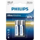 Набор батареек Philips AA Ultra Alkaline Batteries (2 шт) (LR6E2B/10) - изображение 1