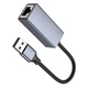 Переходник Hoco UA37 USB to RJ45 1000 Mbps Gray - изображение 2