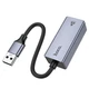 Переходник Hoco UA37 USB to RJ45 1000 Mbps Gray - изображение 3