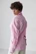 Классическая однотонная рубашка с элегантными пуговицами Lurex Розовый One Size (25052) - изображение 2