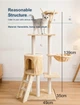 Игровой комплекс-когтеточка для кошек CAT IN BOX SkyTower 139 - коричневый - изображение 8