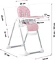 Krzesełko do karmienia Ricokids Tulo różowe (5903890614171) - obraz 10