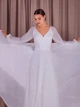 Белое шифоновое платье-макси с длинными рукавами Lolita M/L белый 43449533 - изображение 1