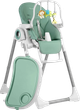 Krzesełko do karmienia ze stolikiem Nukido Belo z pałąkiem i zabawkami zielone (5903890618766) - obraz 1