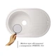 Кухонна мийка Lidz 780x500/200 WHI-01 (LIDZWHI10780500200) - изображение 3